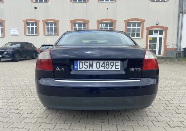 Audi A4 cena 12900 przebieg: 265000, rok produkcji 2003 z Zagórów małe 497